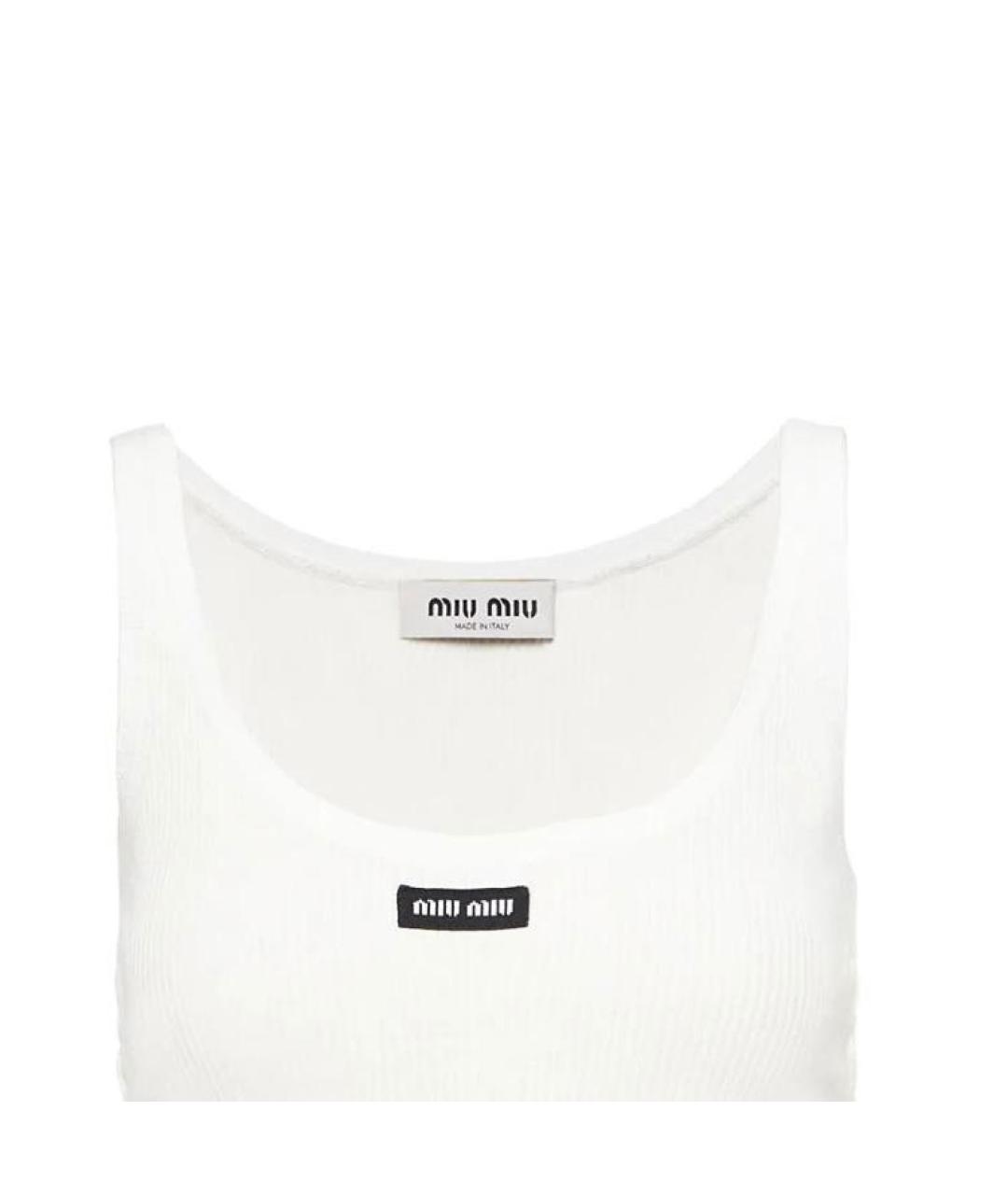 MIU MIU Белая майка, фото 5