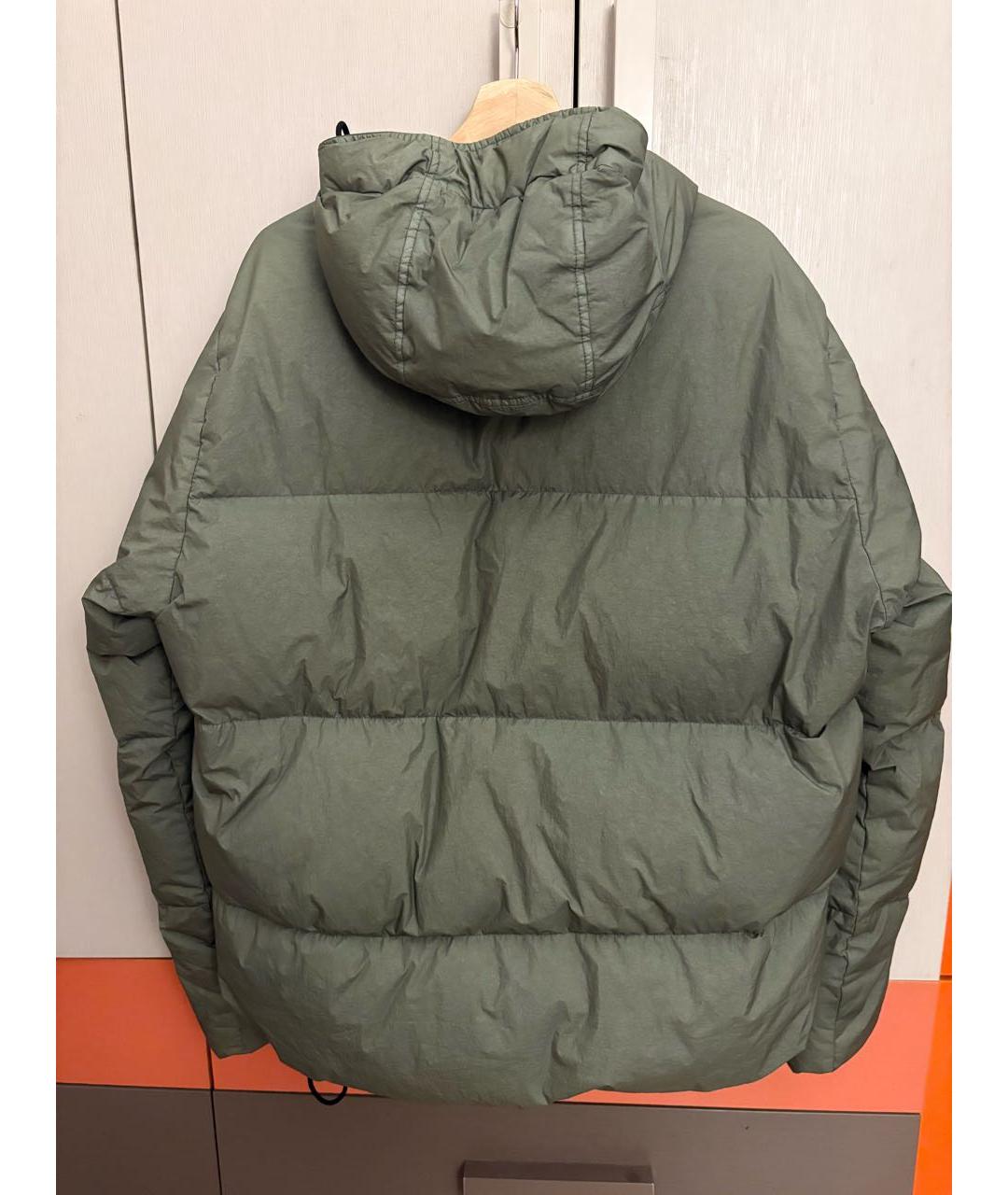 STONE ISLAND Зеленый пуховик, фото 2