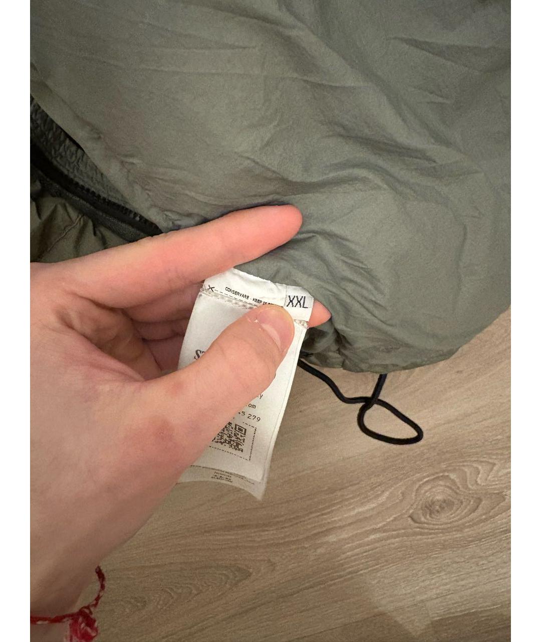 STONE ISLAND Зеленый пуховик, фото 7