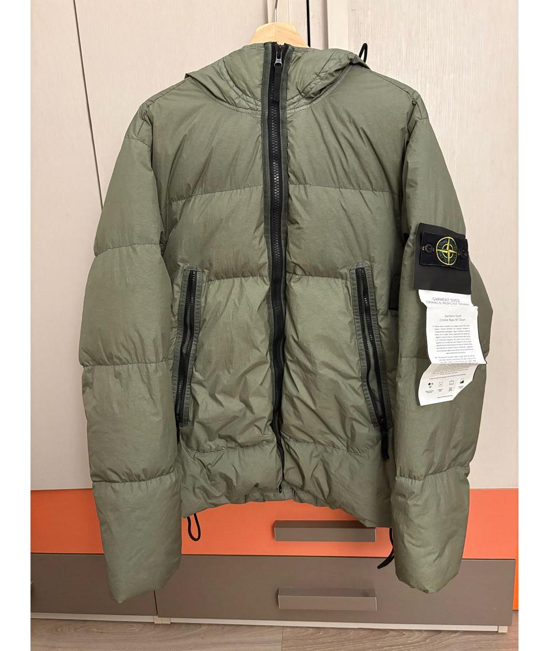 STONE ISLAND Зеленый пуховик, фото 8