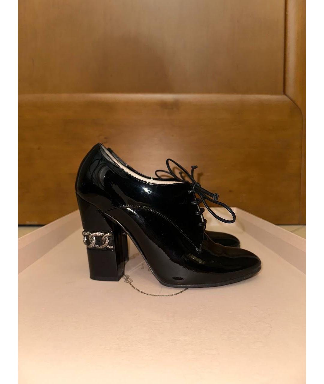 CASADEI Черные ботинки из лакированной кожи, фото 6