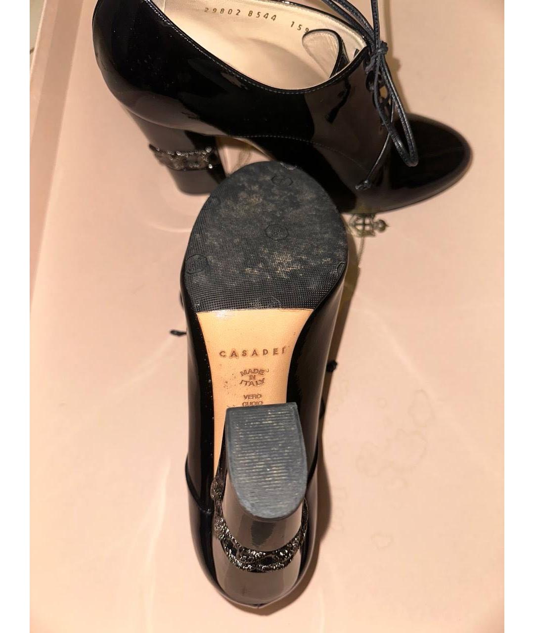 CASADEI Черные ботинки из лакированной кожи, фото 5