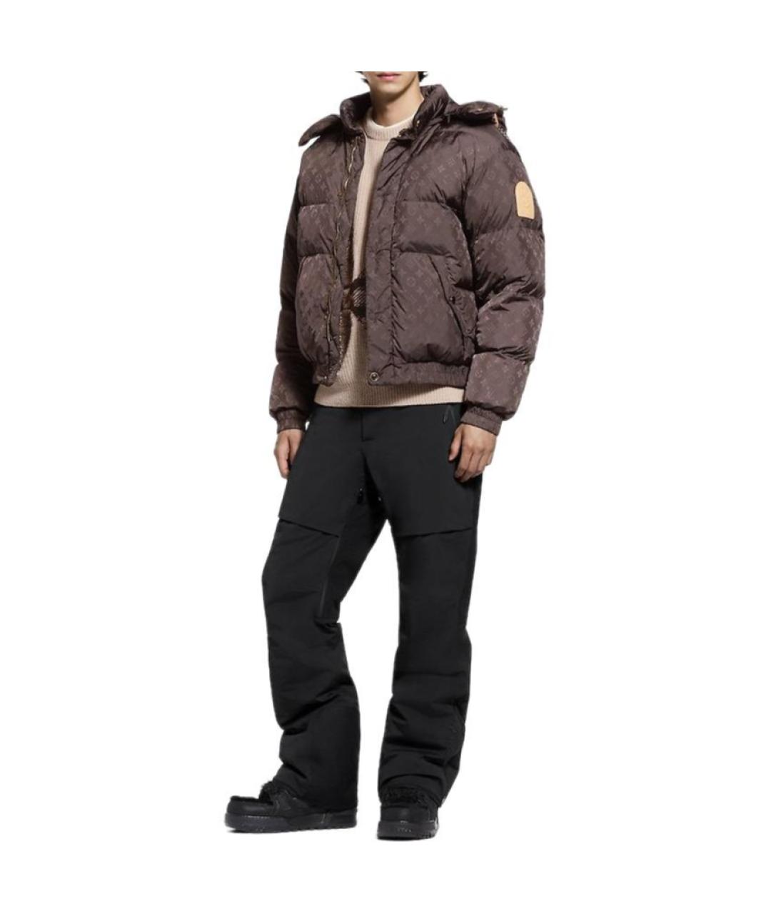 LOUIS VUITTON Коричневый пуховик, фото 4