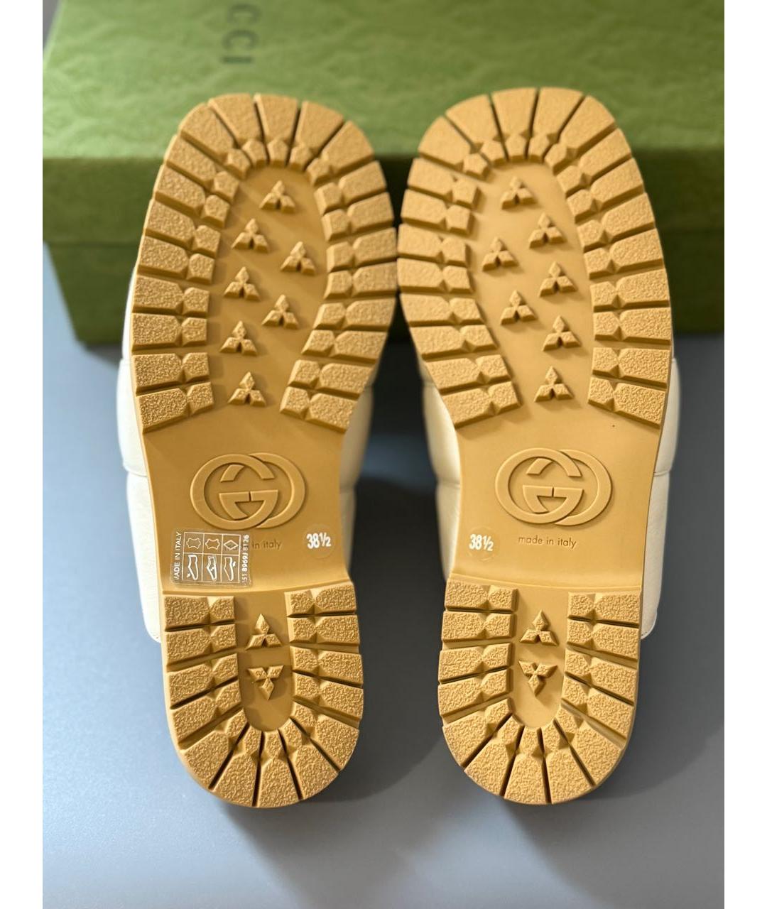 GUCCI Бежевые кожаные мюли, фото 8