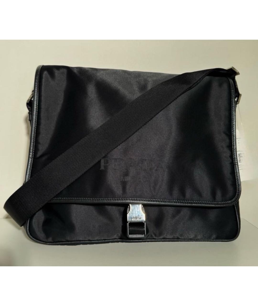 PRADA Черная синтетическая сумка на плечо, фото 4