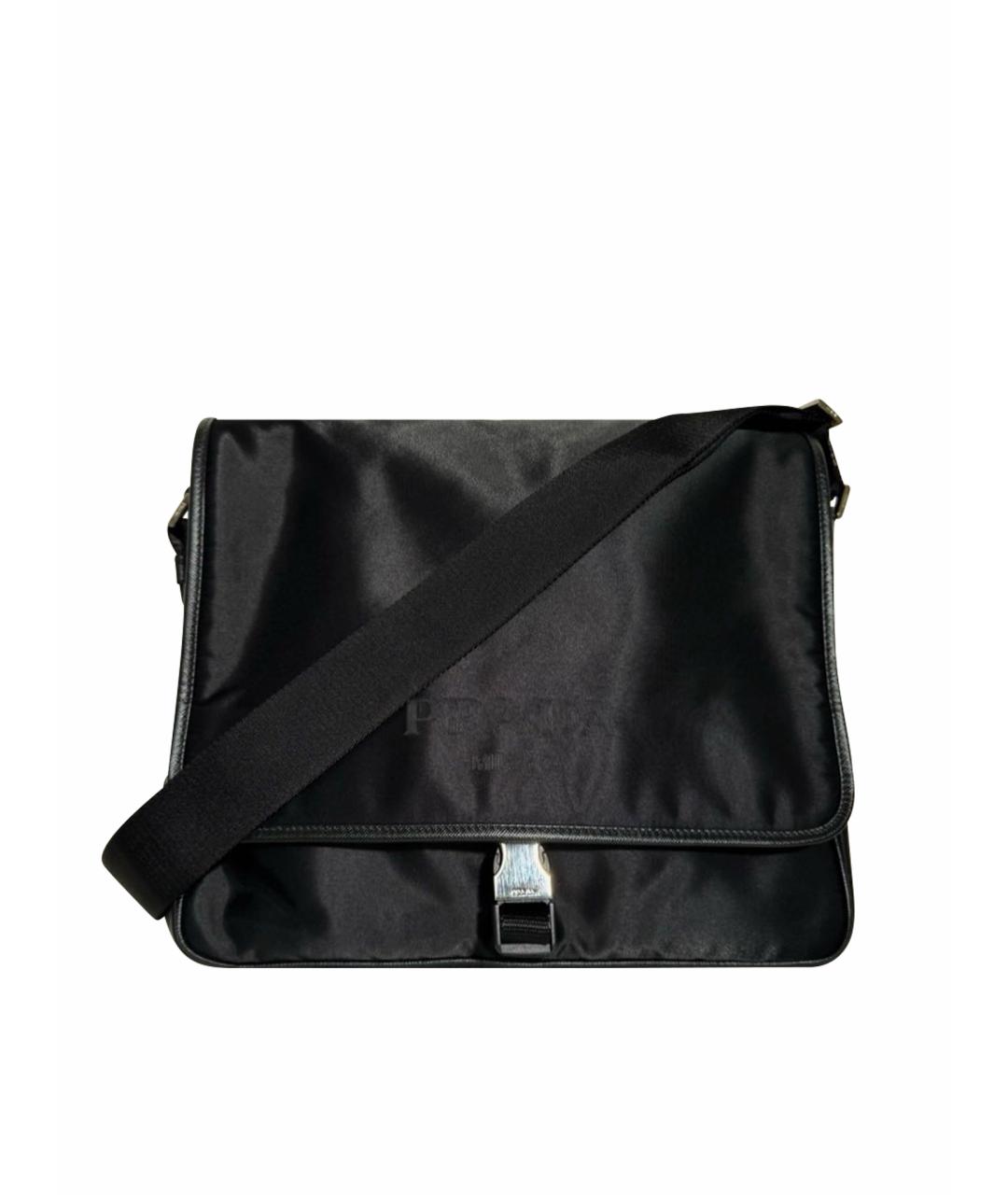 PRADA Черная синтетическая сумка на плечо, фото 1