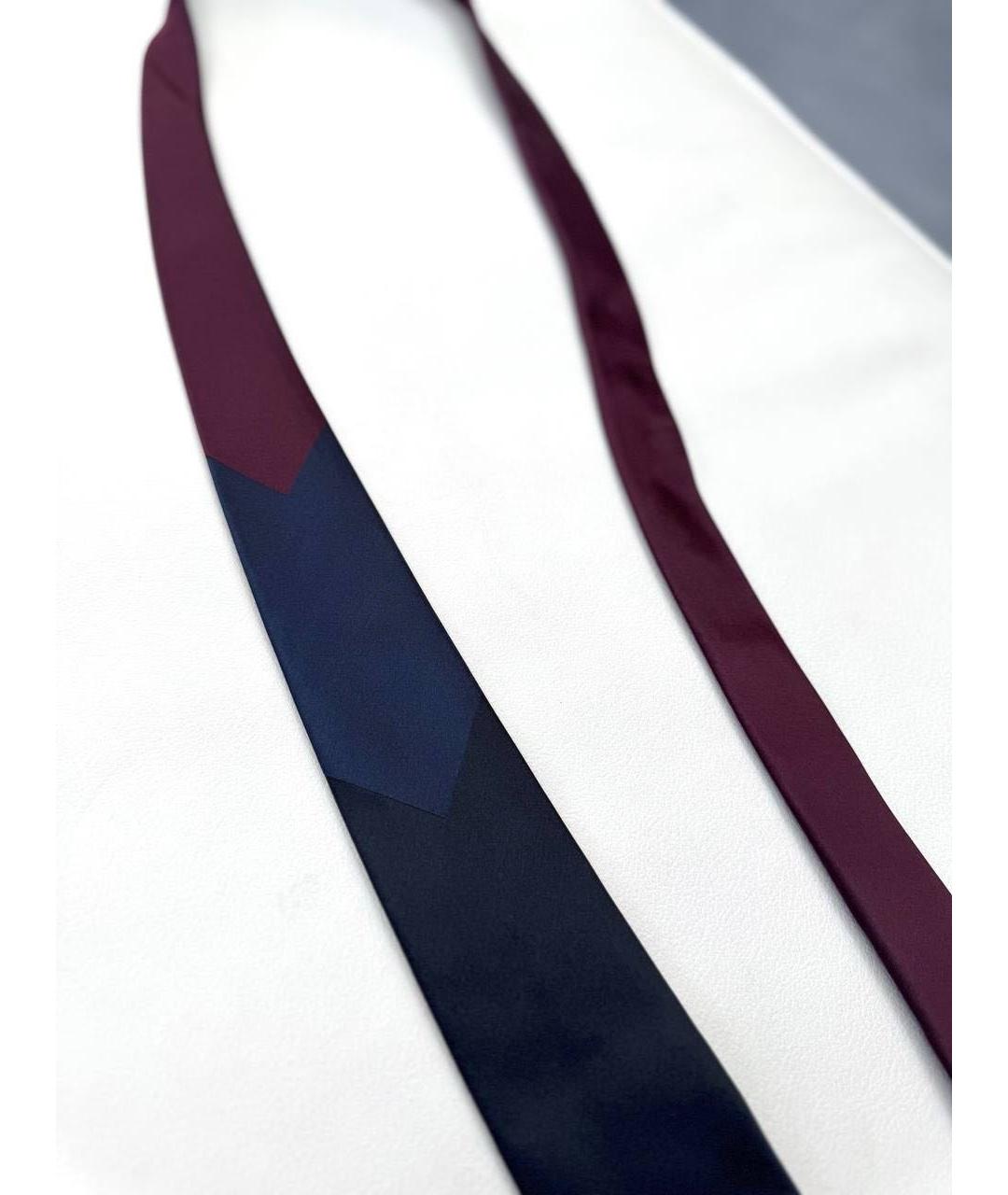 PRADA Темно-синий шелковый галстук, фото 4