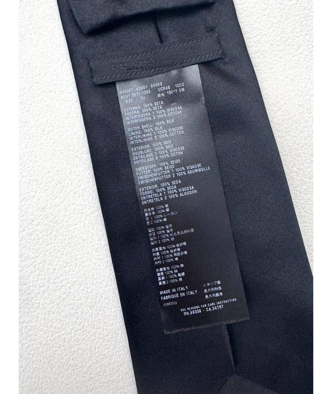 PRADA Темно-синий шелковый галстук, фото 6