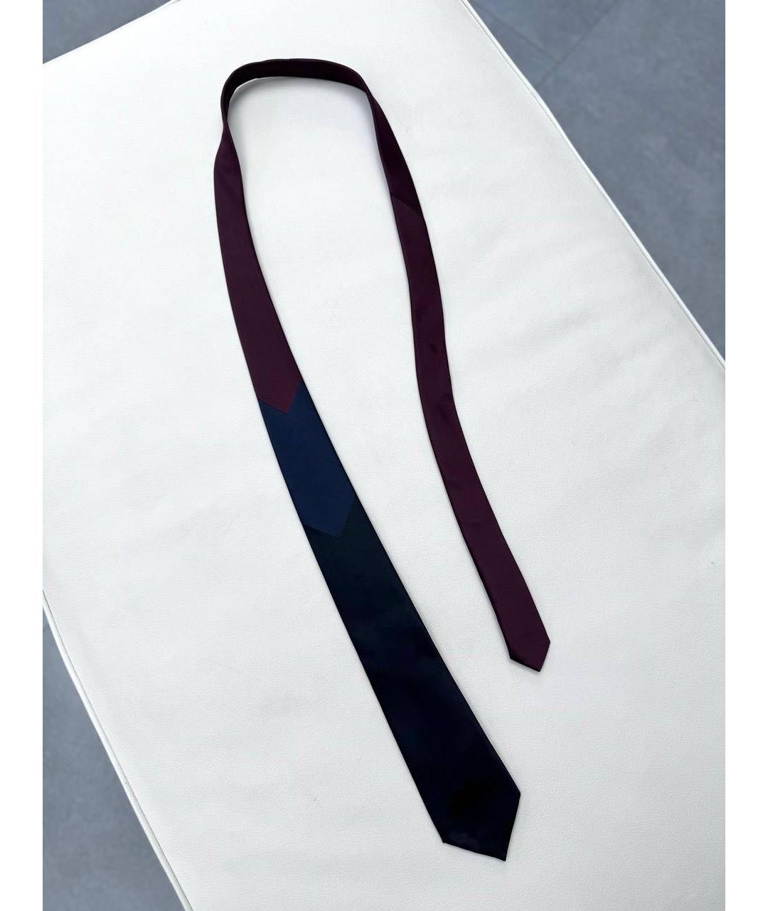 PRADA Темно-синий шелковый галстук, фото 7
