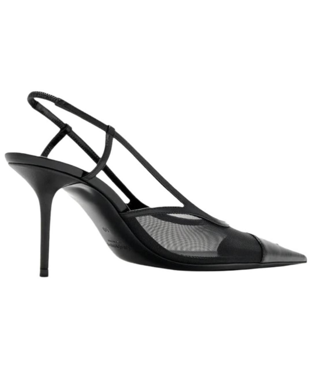 SAINT LAURENT Черные кожаные туфли, фото 4