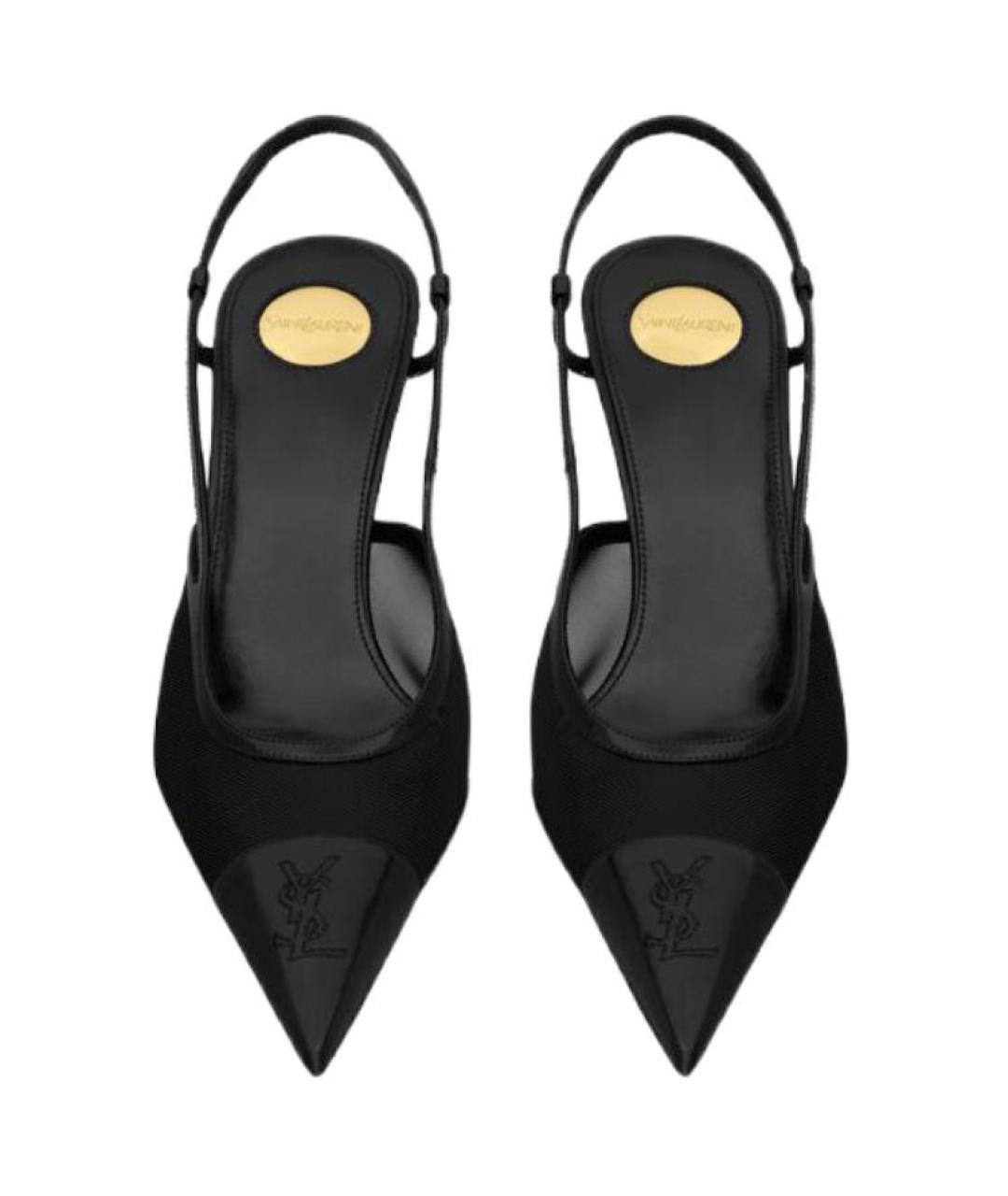 SAINT LAURENT Черные кожаные туфли, фото 5