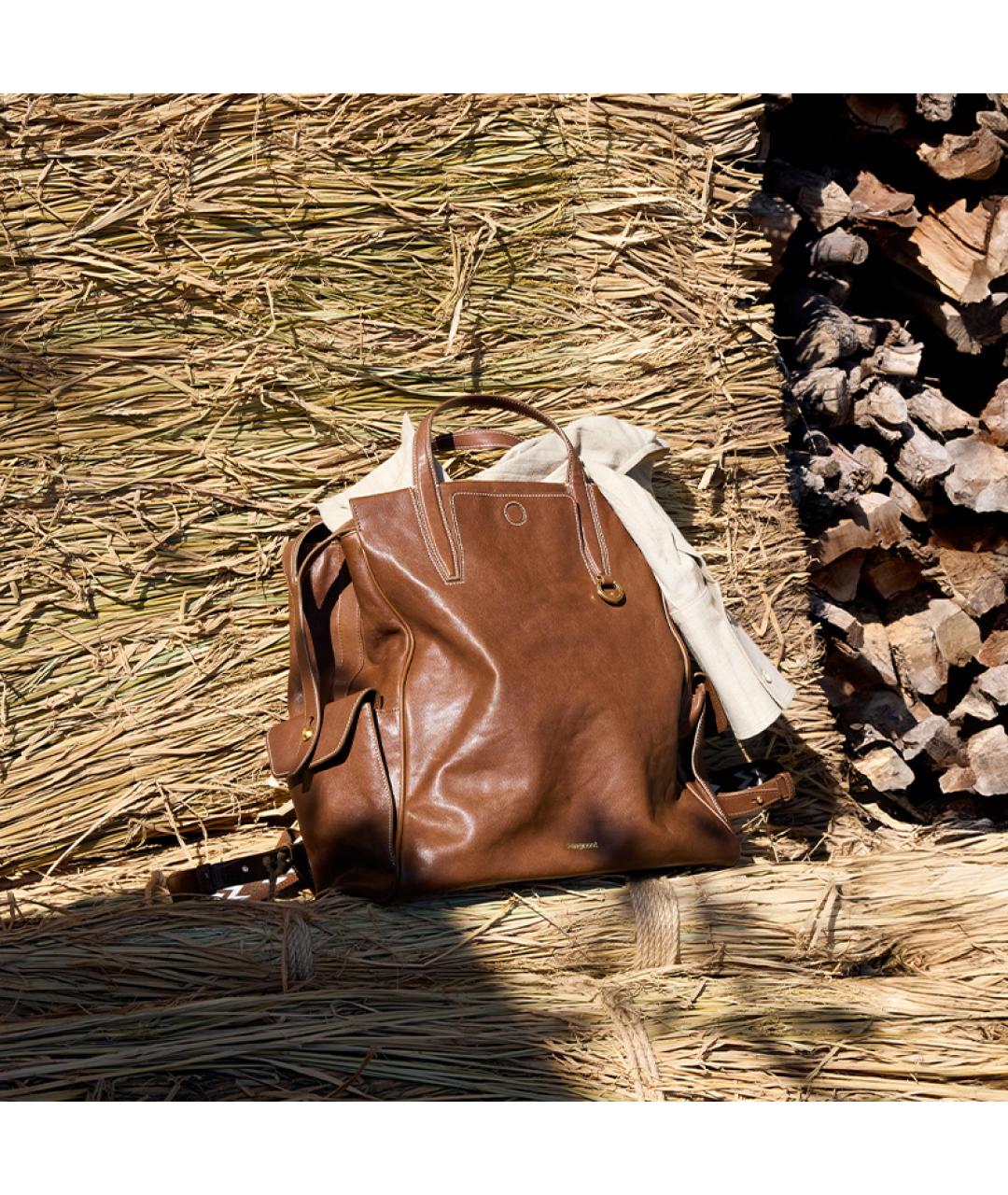 SONGMONT Коричневый кожаный рюкзак, фото 2