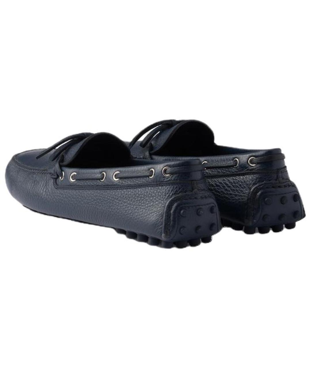 PRADA Синие кожаные лоферы, фото 4