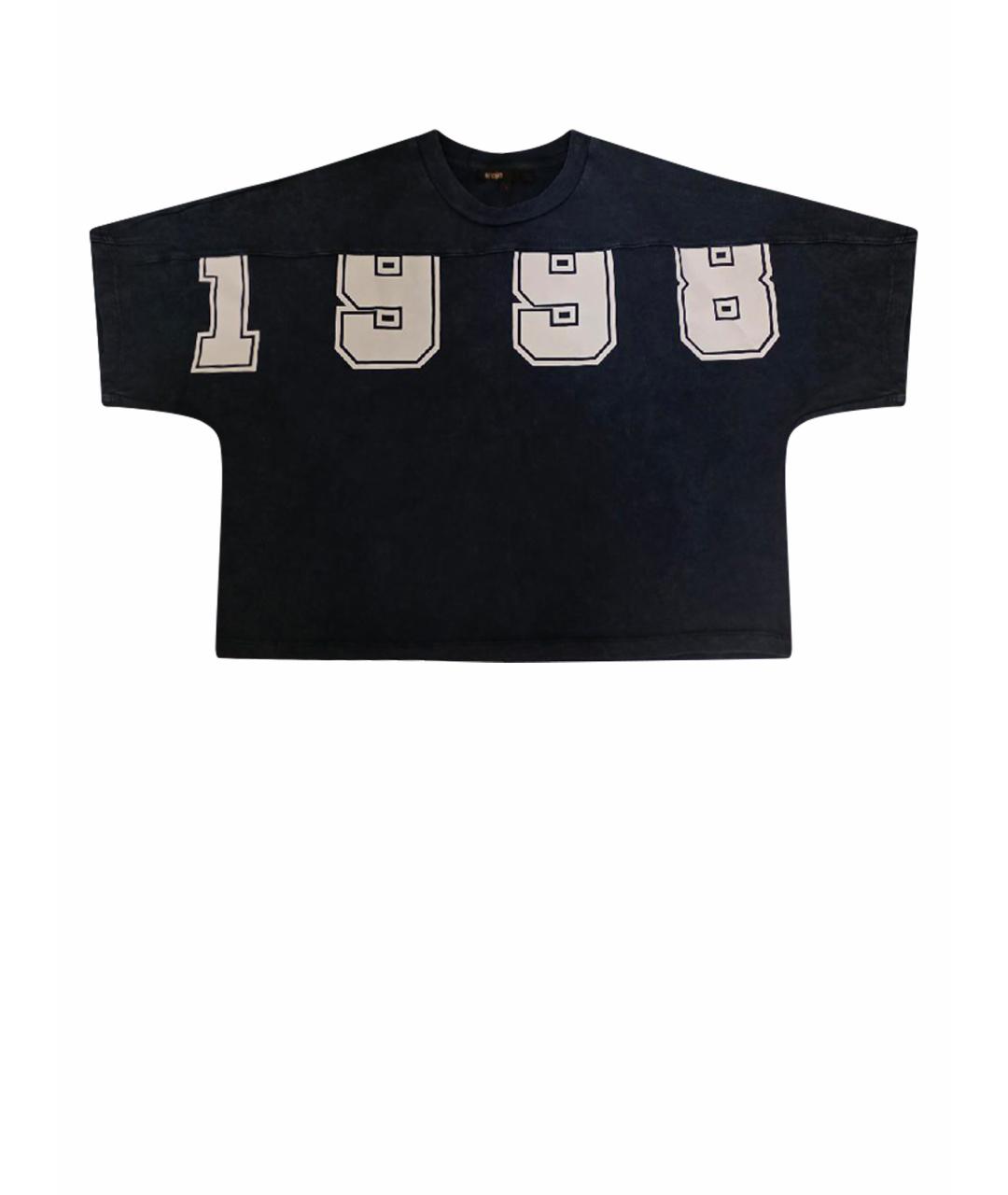 MAJE Темно-синяя хлопковая футболка, фото 1