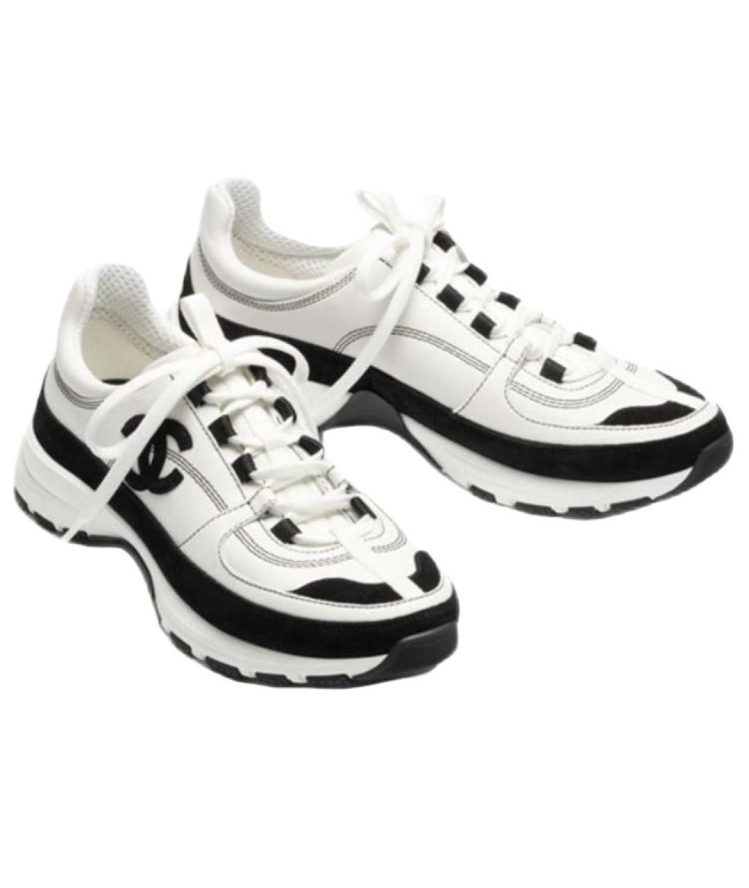 CHANEL Белые низкие кроссовки / кеды, фото 3