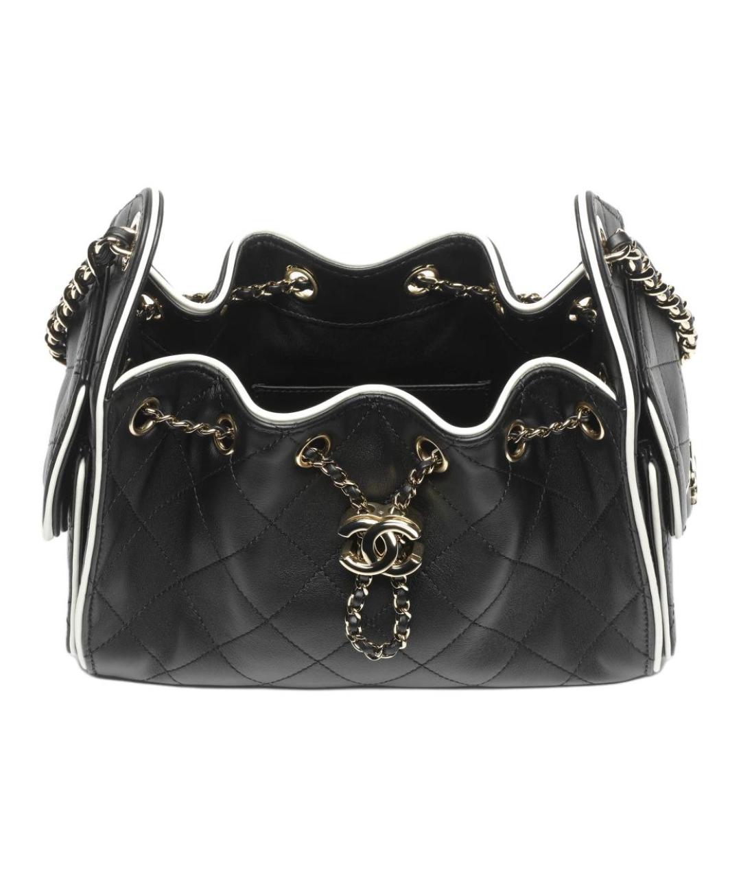 CHANEL Черная кожаная сумка через плечо, фото 4