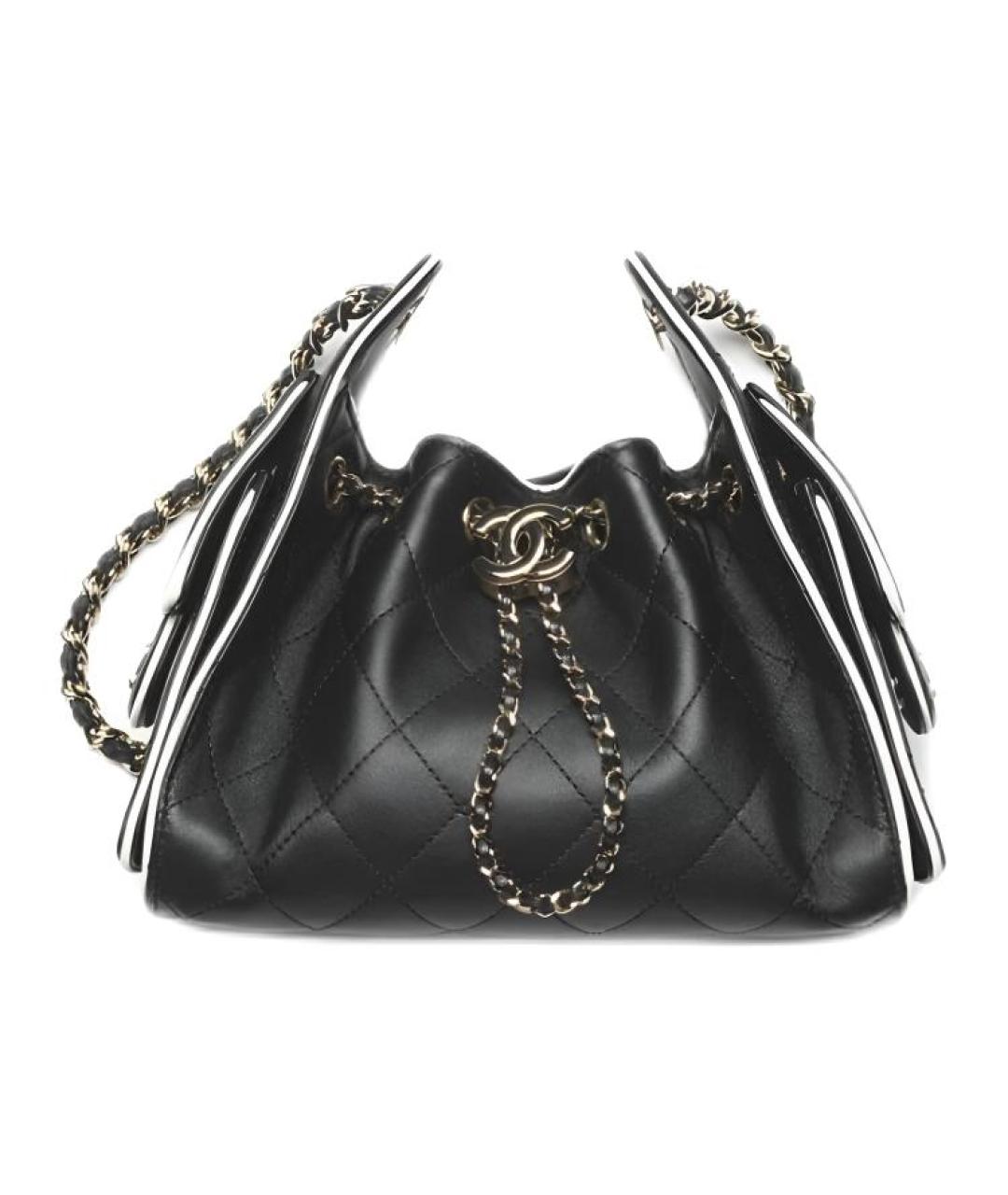 CHANEL Черная кожаная сумка через плечо, фото 1