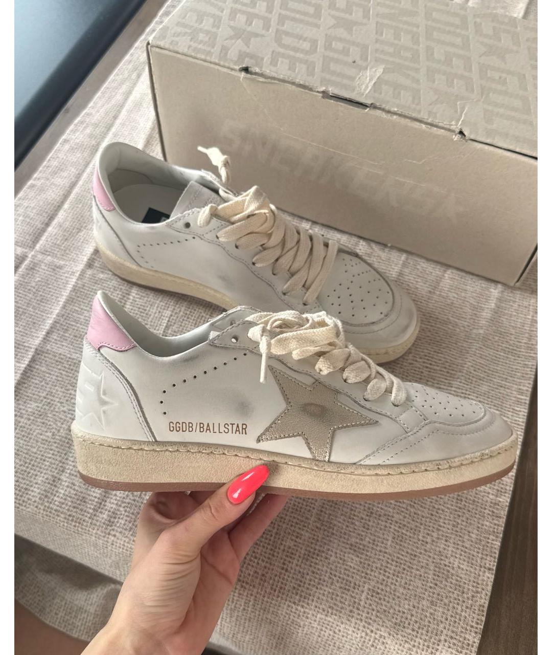 GOLDEN GOOSE DELUXE BRAND Белые кожаные кеды, фото 7