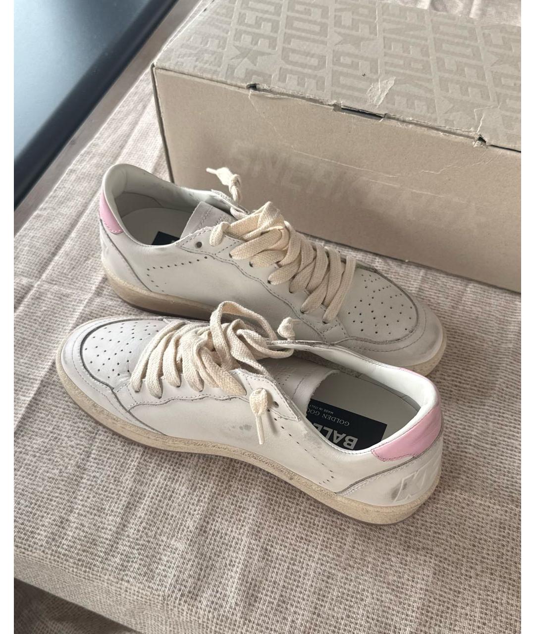 GOLDEN GOOSE DELUXE BRAND Белые кожаные кеды, фото 4