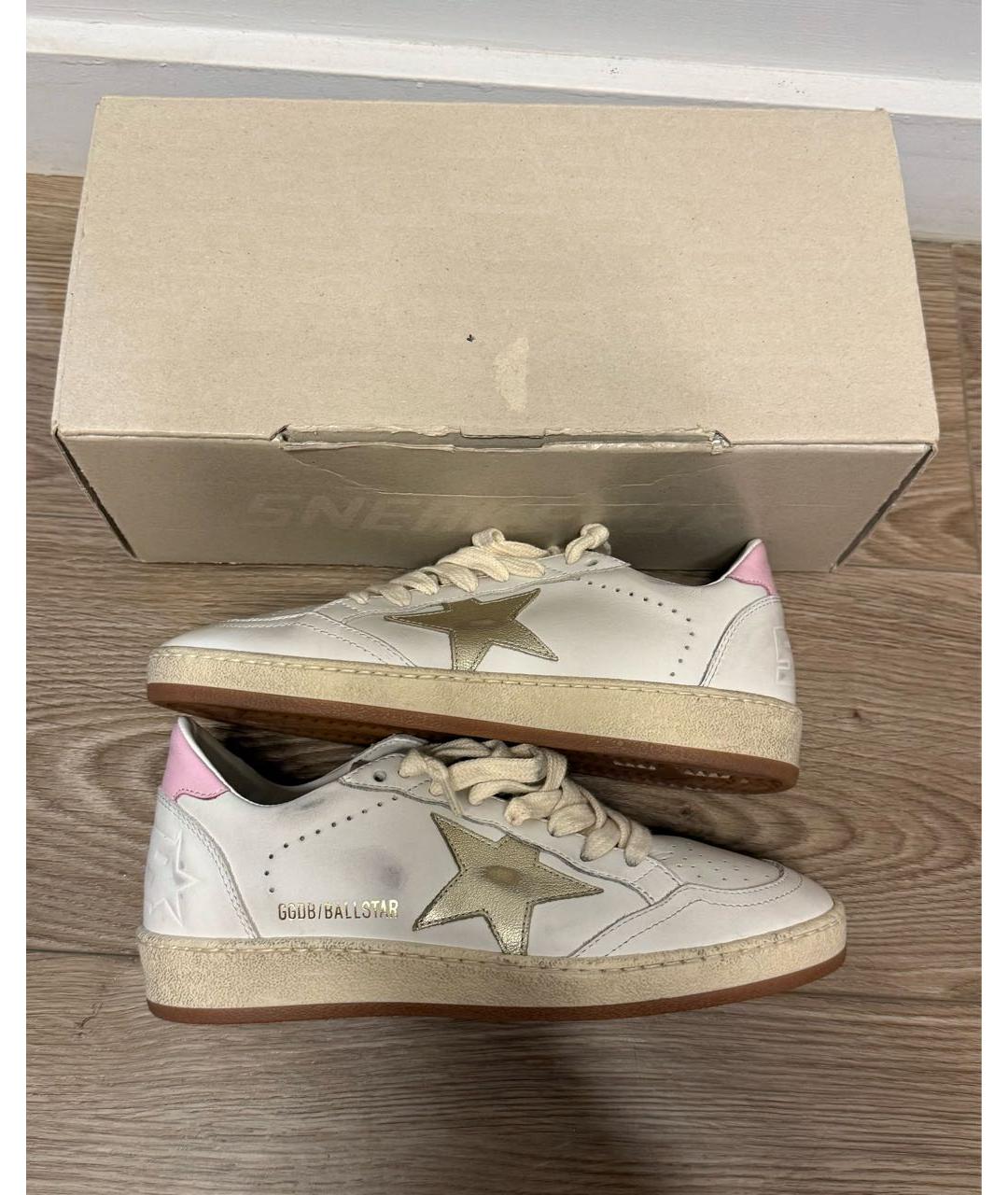 GOLDEN GOOSE DELUXE BRAND Белые кожаные кеды, фото 5