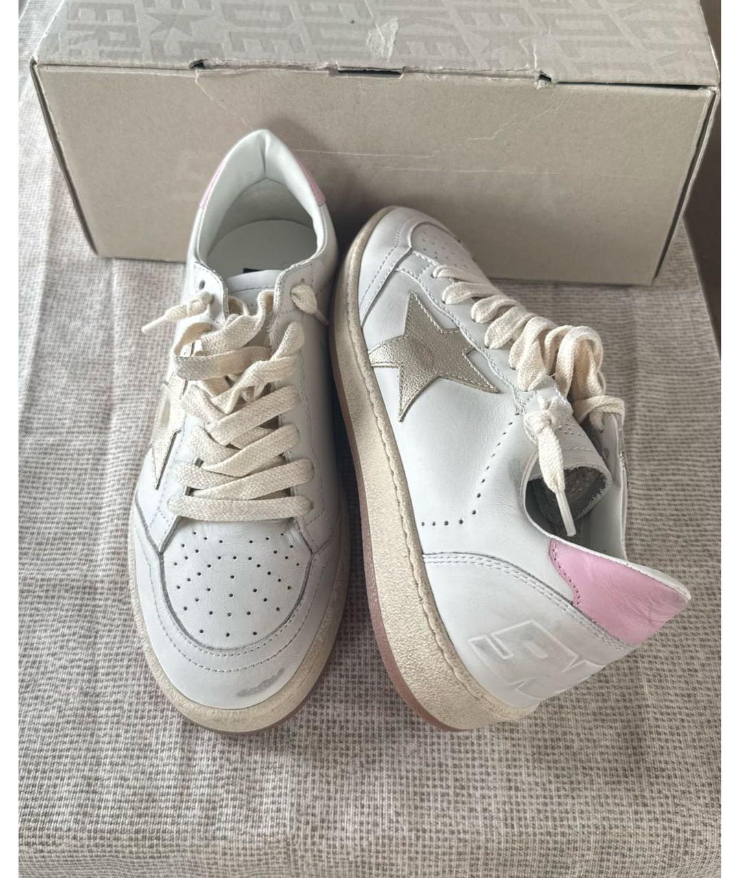GOLDEN GOOSE DELUXE BRAND Белые кожаные кеды, фото 3