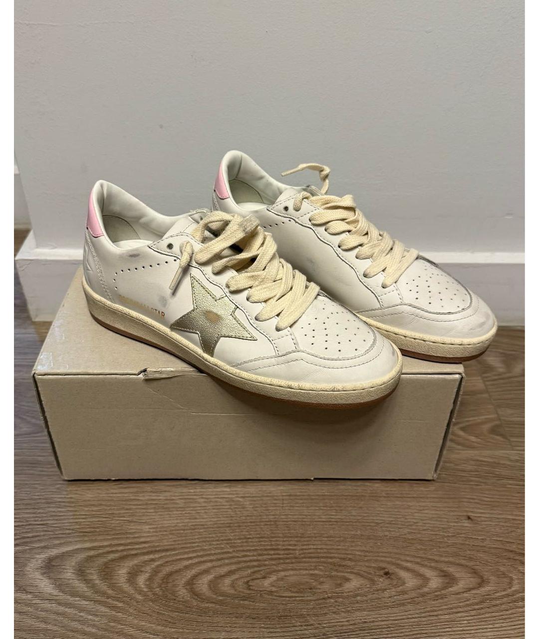 GOLDEN GOOSE DELUXE BRAND Белые кожаные кеды, фото 6