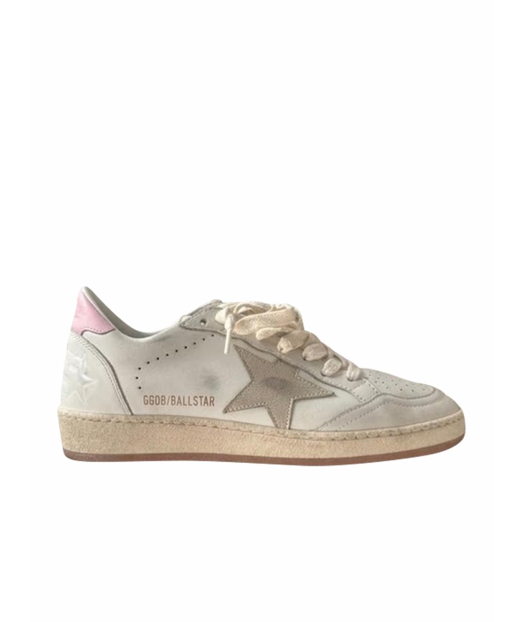 GOLDEN GOOSE DELUXE BRAND Белые кожаные кеды, фото 1