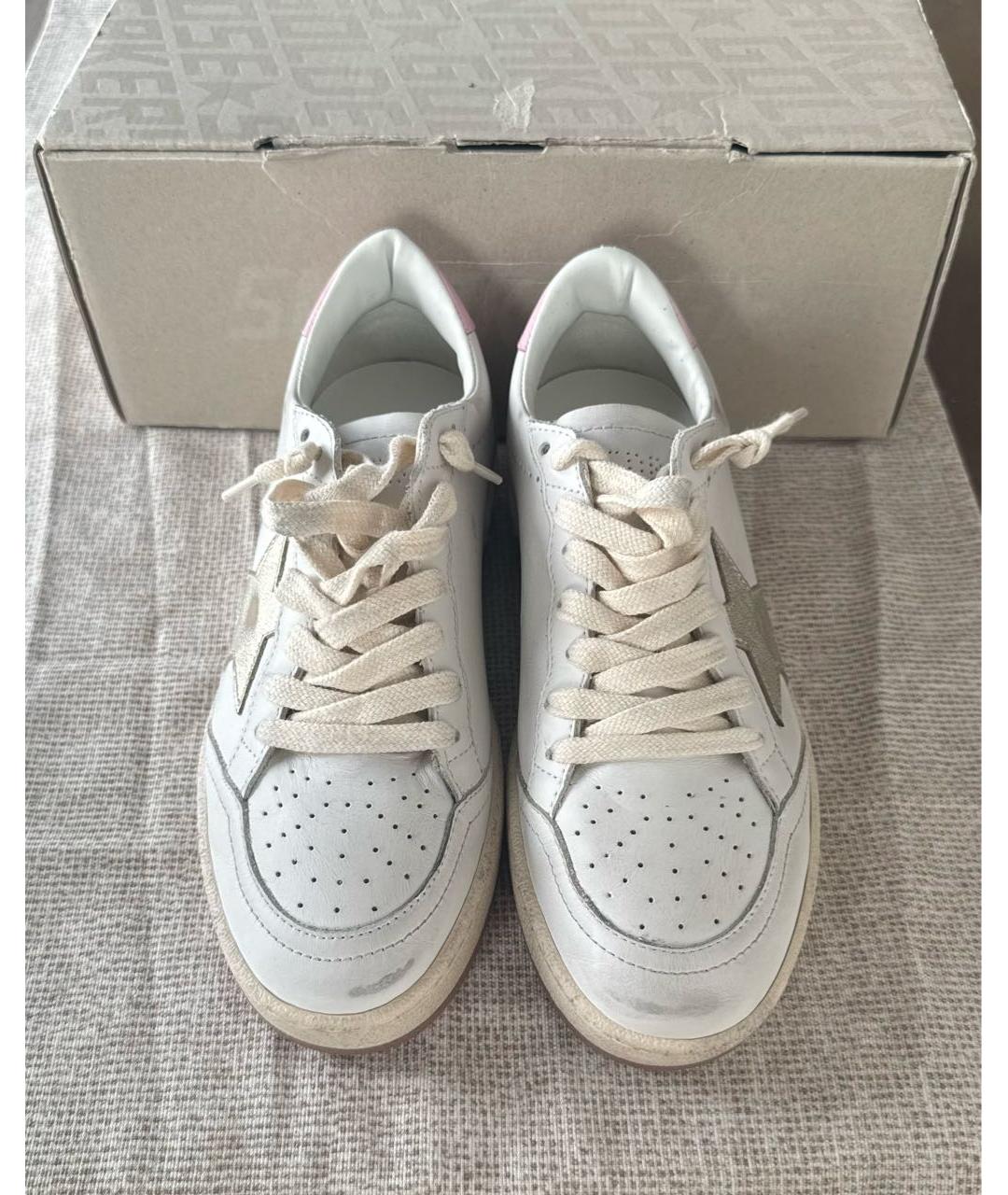 GOLDEN GOOSE DELUXE BRAND Белые кожаные кеды, фото 2