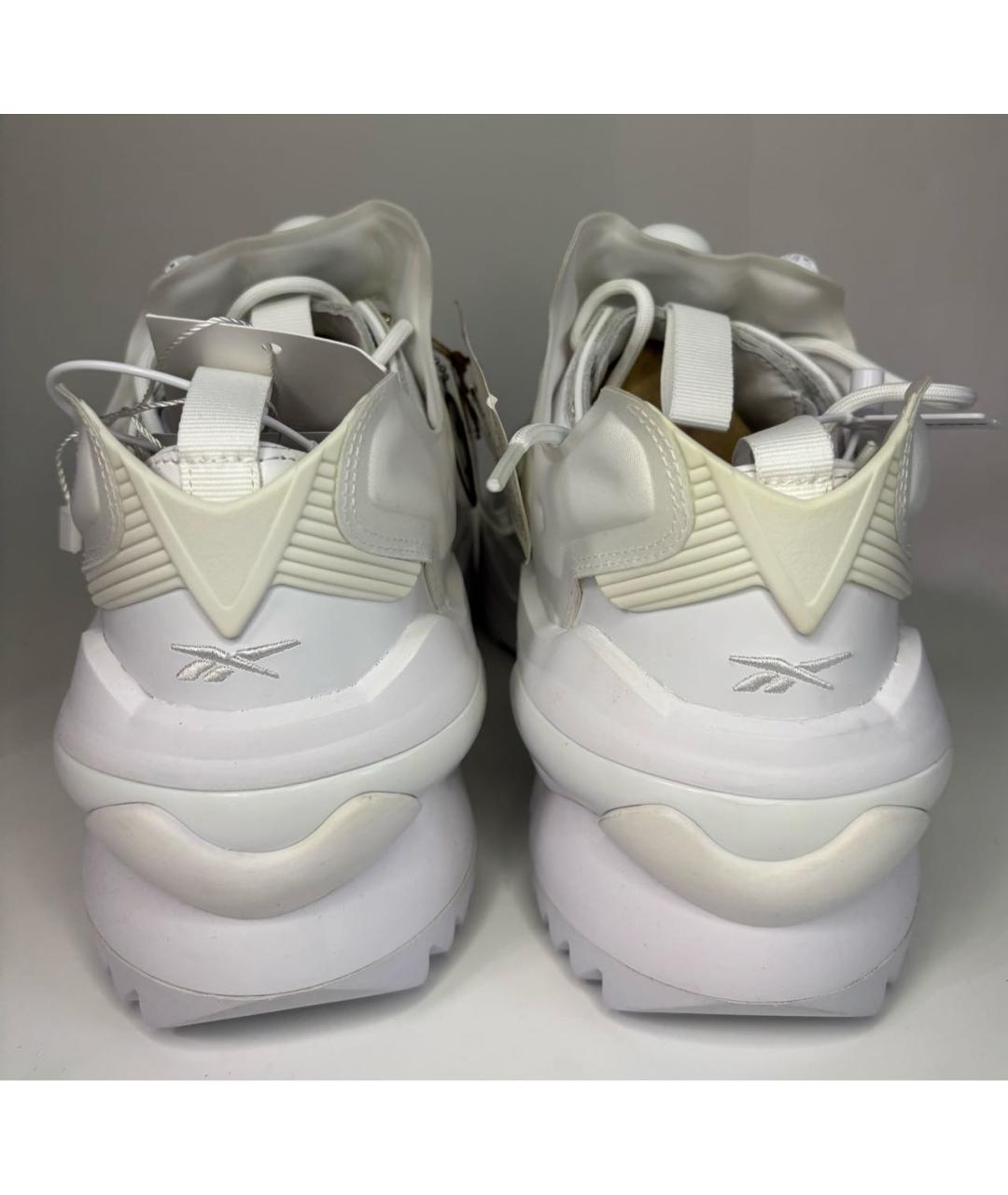 MAISON MARGIELA Белые кожаные низкие кроссовки / кеды, фото 4