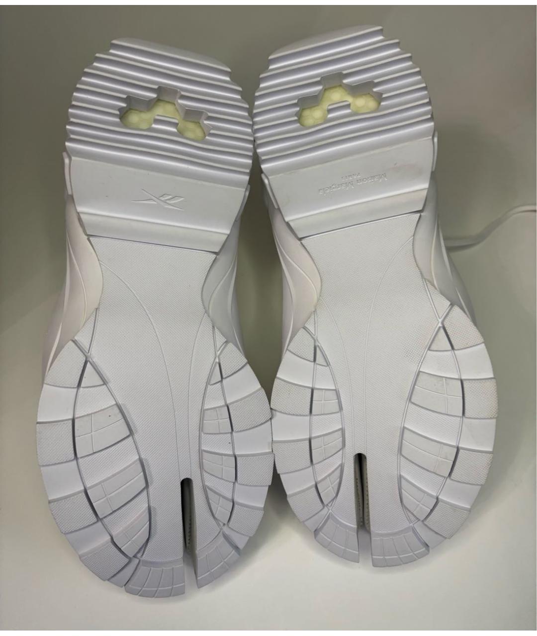 MAISON MARGIELA Белые кожаные низкие кроссовки / кеды, фото 5