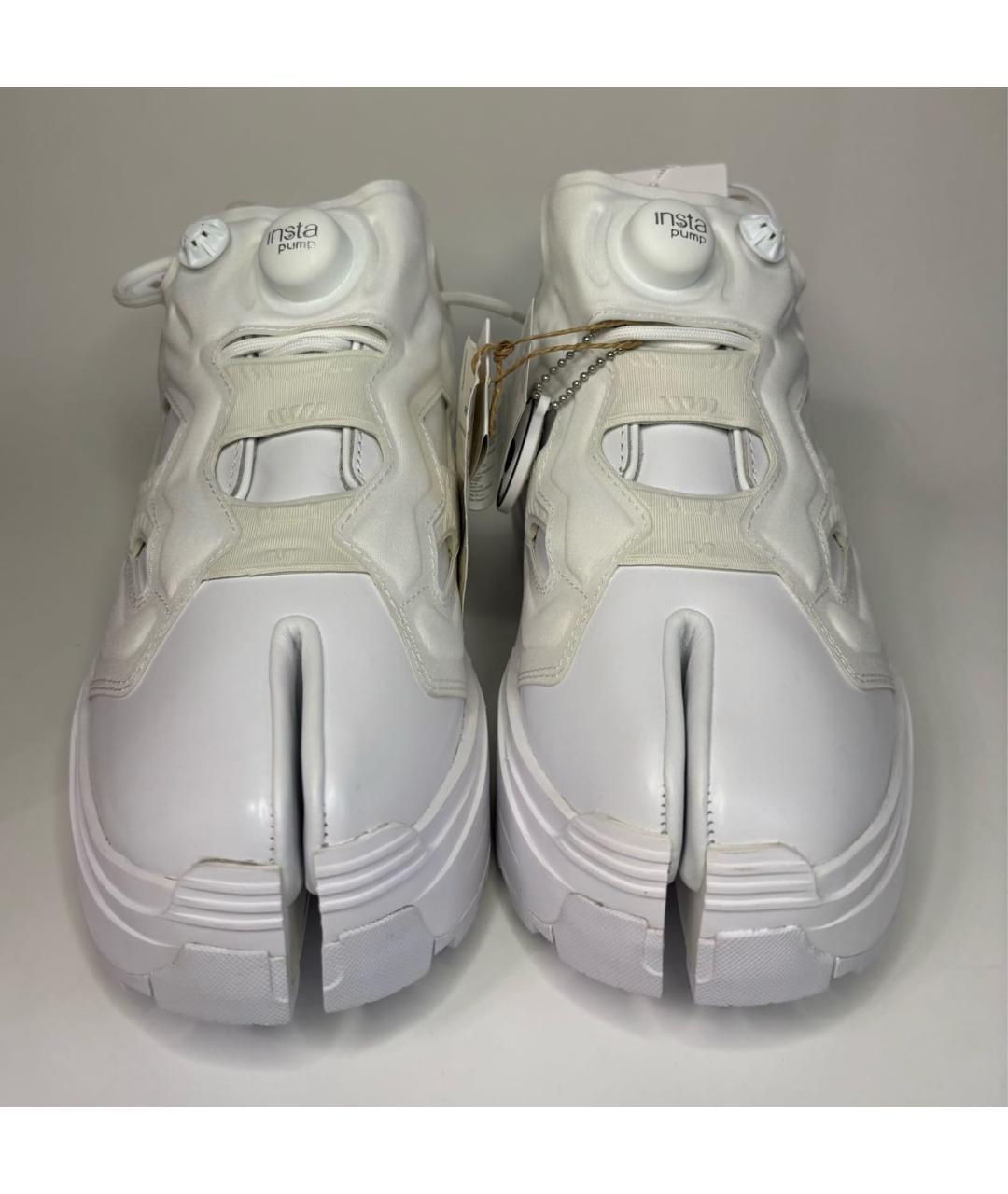 MAISON MARGIELA Белые кожаные низкие кроссовки / кеды, фото 2