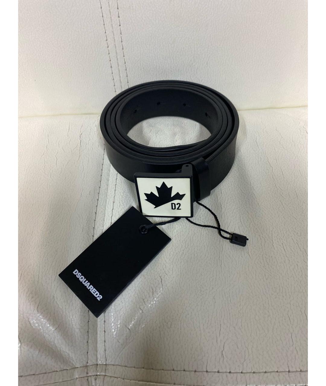 DSQUARED2 Черный кожаный ремень, фото 5