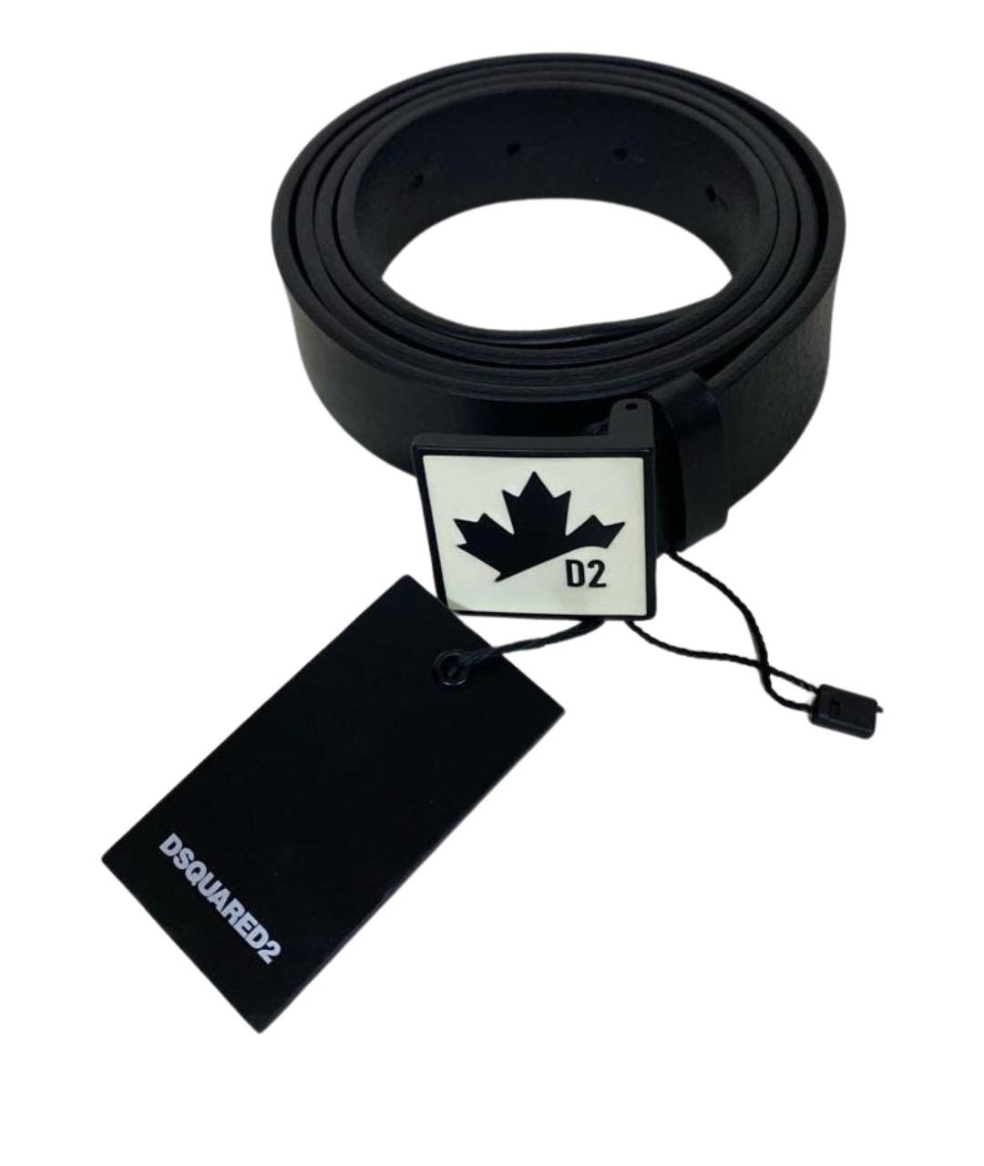 DSQUARED2 Черный кожаный ремень, фото 1