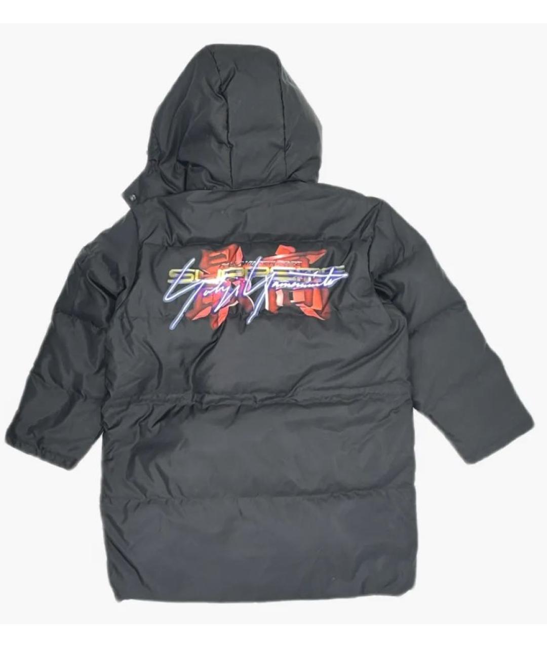 SUPREME Черный полиэстеровый пуховик, фото 2