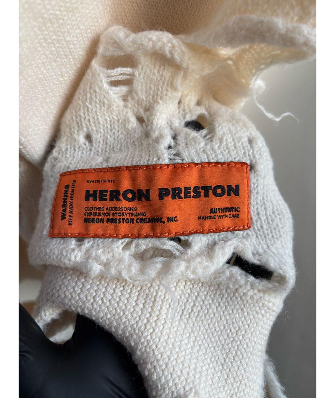 HERON PRESTON Бежевый шерстяной джемпер / свитер, фото 4