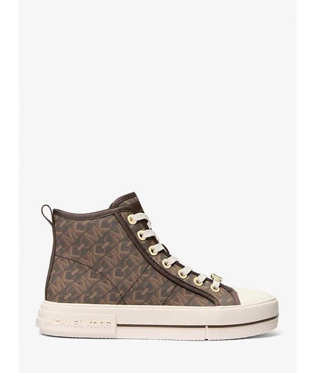 MICHAEL KORS Коричневые кеды из искусственной кожи, фото 9