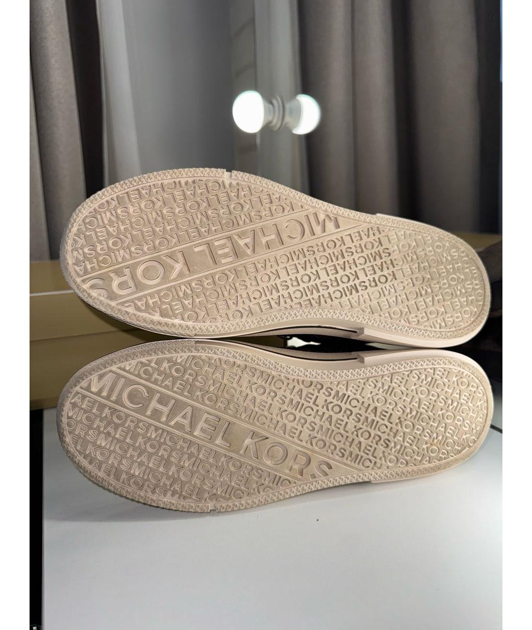 MICHAEL KORS Коричневые кеды из искусственной кожи, фото 7