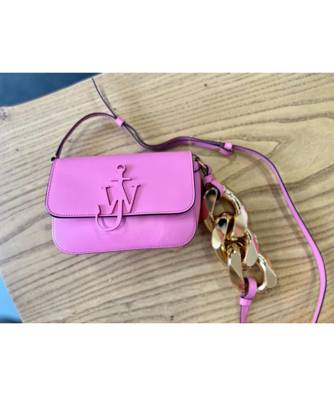 J.W.ANDERSON Коралловая кожаная сумка через плечо, фото 9