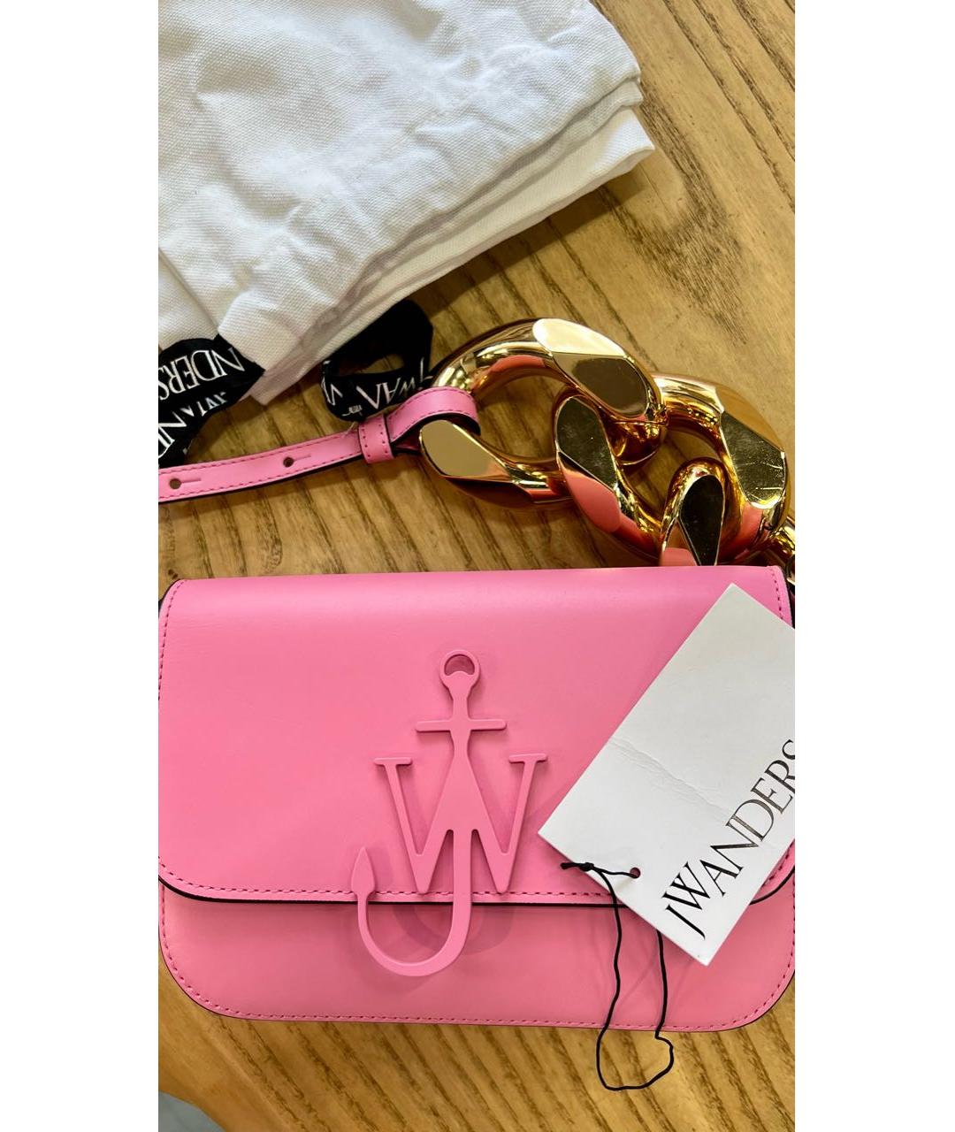 J.W.ANDERSON Коралловая кожаная сумка через плечо, фото 7