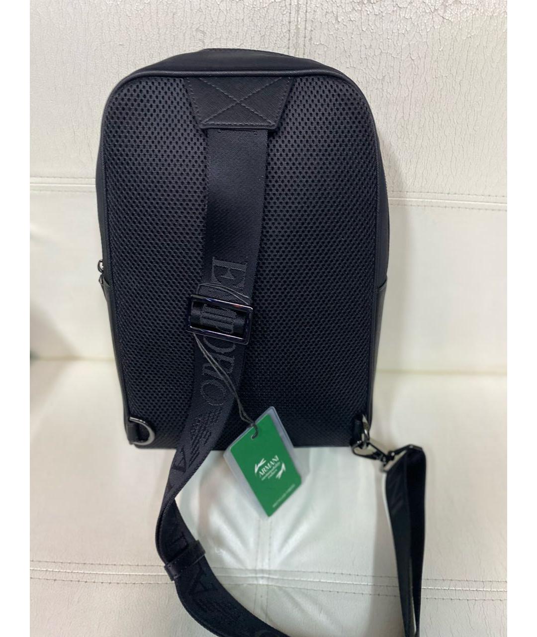 EMPORIO ARMANI Черная синтетическая сумка на плечо, фото 2