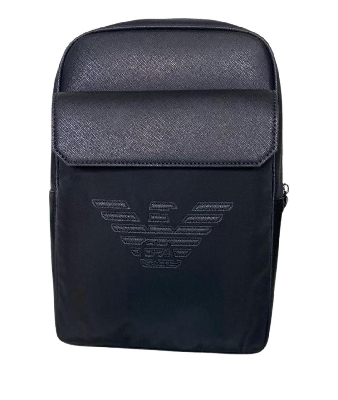 EMPORIO ARMANI Черная синтетическая сумка на плечо, фото 1