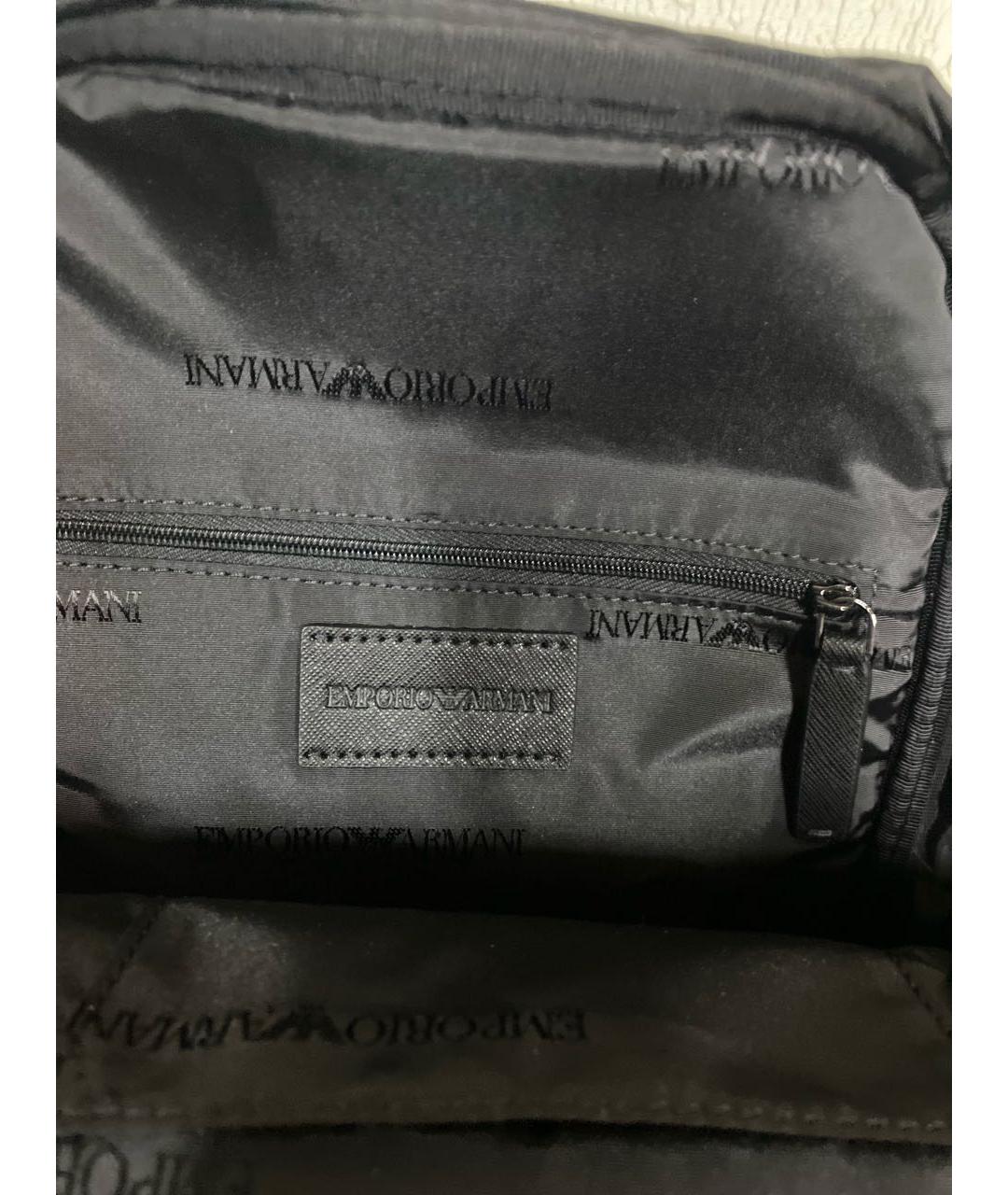 EMPORIO ARMANI Черная синтетическая сумка на плечо, фото 4