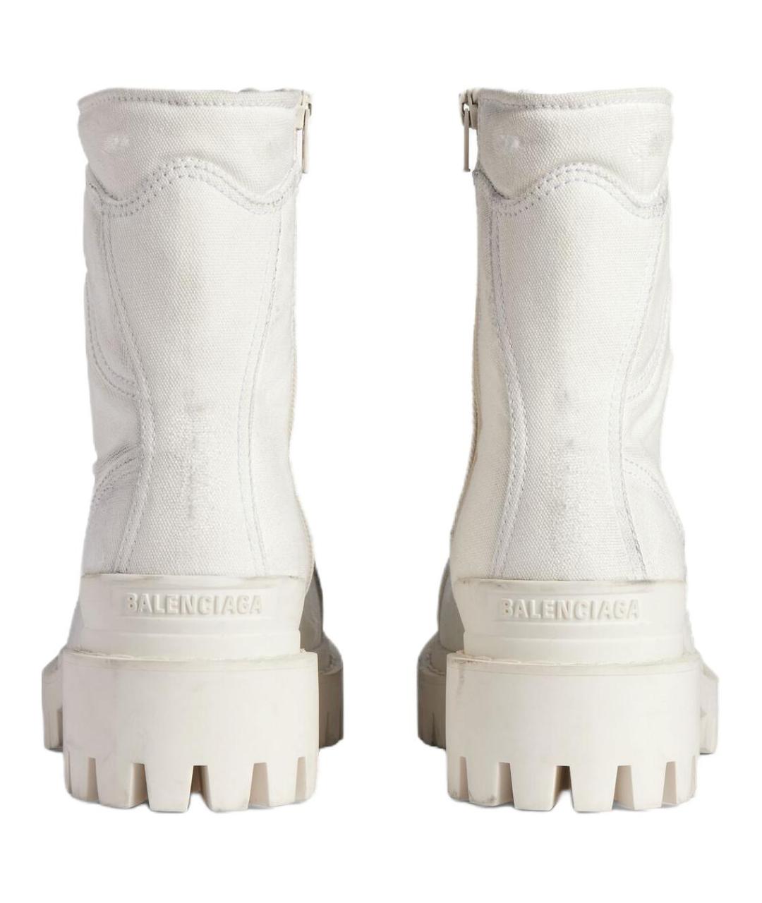 BALENCIAGA Белые высокие ботинки, фото 4