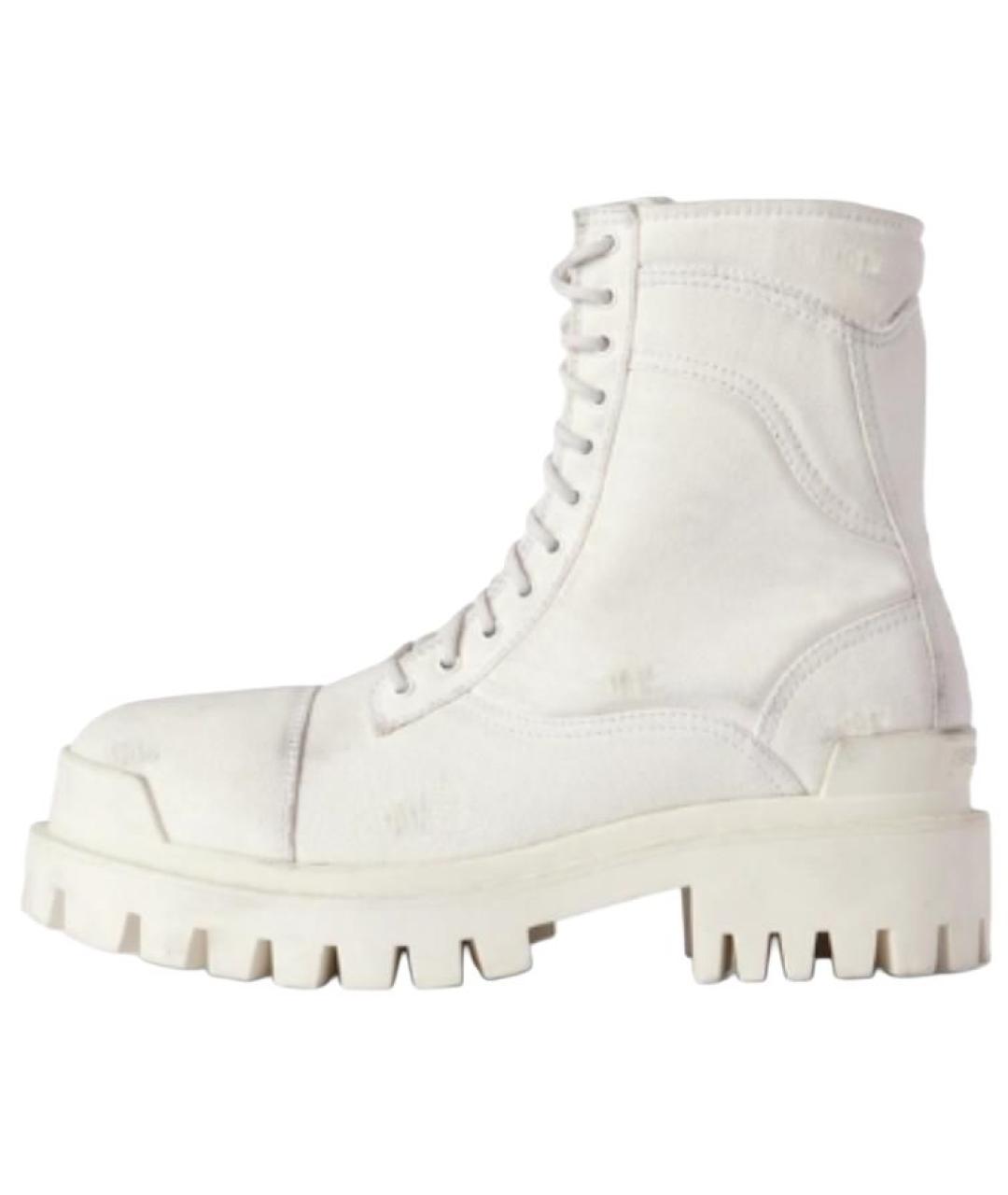 BALENCIAGA Белые высокие ботинки, фото 2