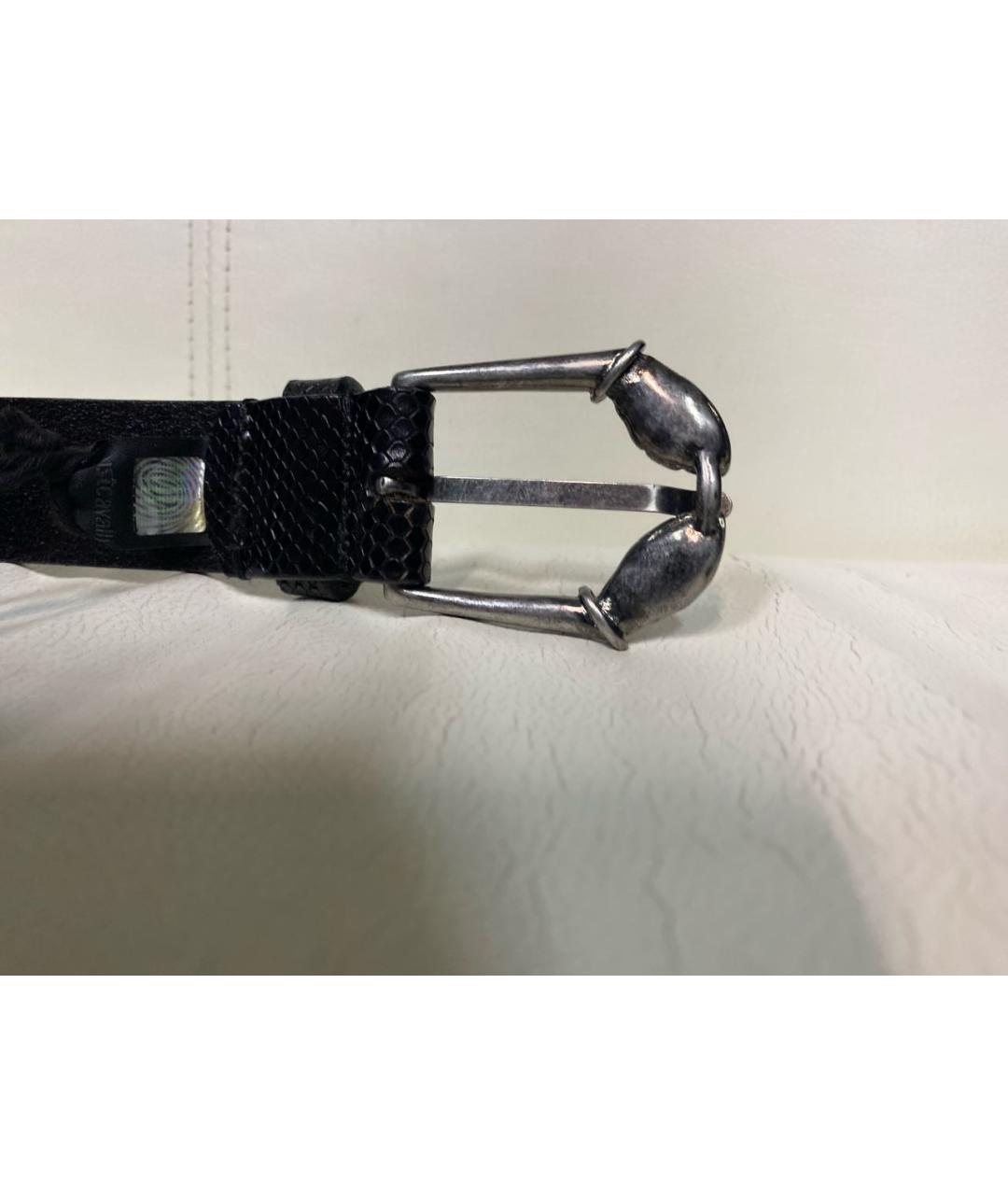 JUST CAVALLI Черный кожаный ремень, фото 2