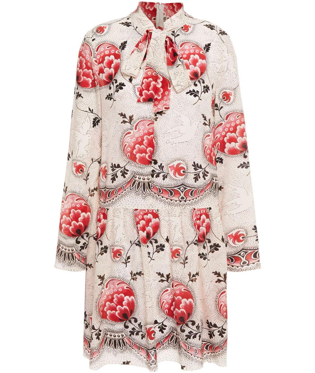 RED VALENTINO Мульти шелковое коктейльное платье, фото 1