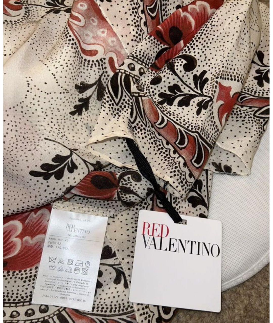 RED VALENTINO Мульти шелковое коктейльное платье, фото 3