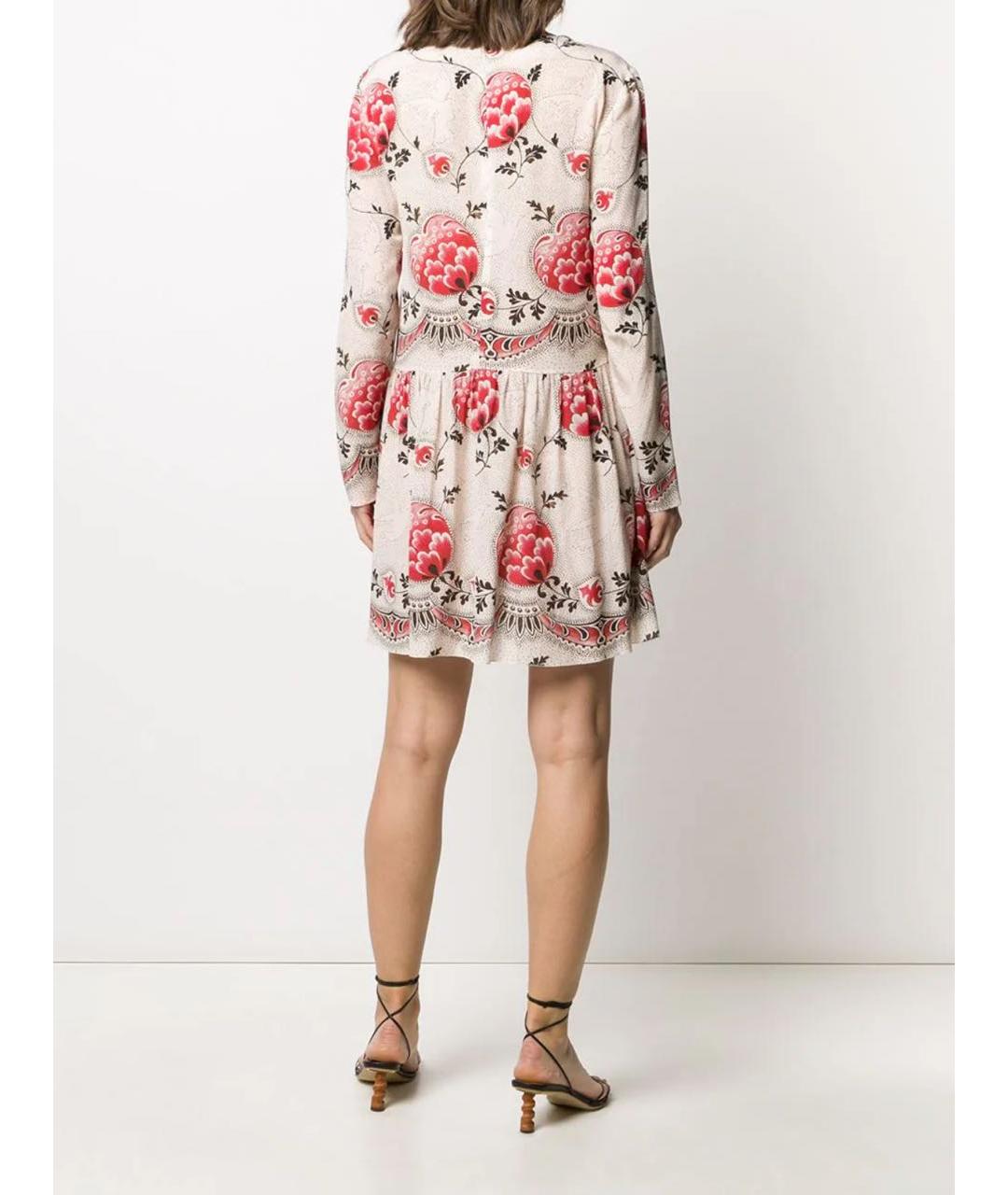 RED VALENTINO Мульти шелковое коктейльное платье, фото 5