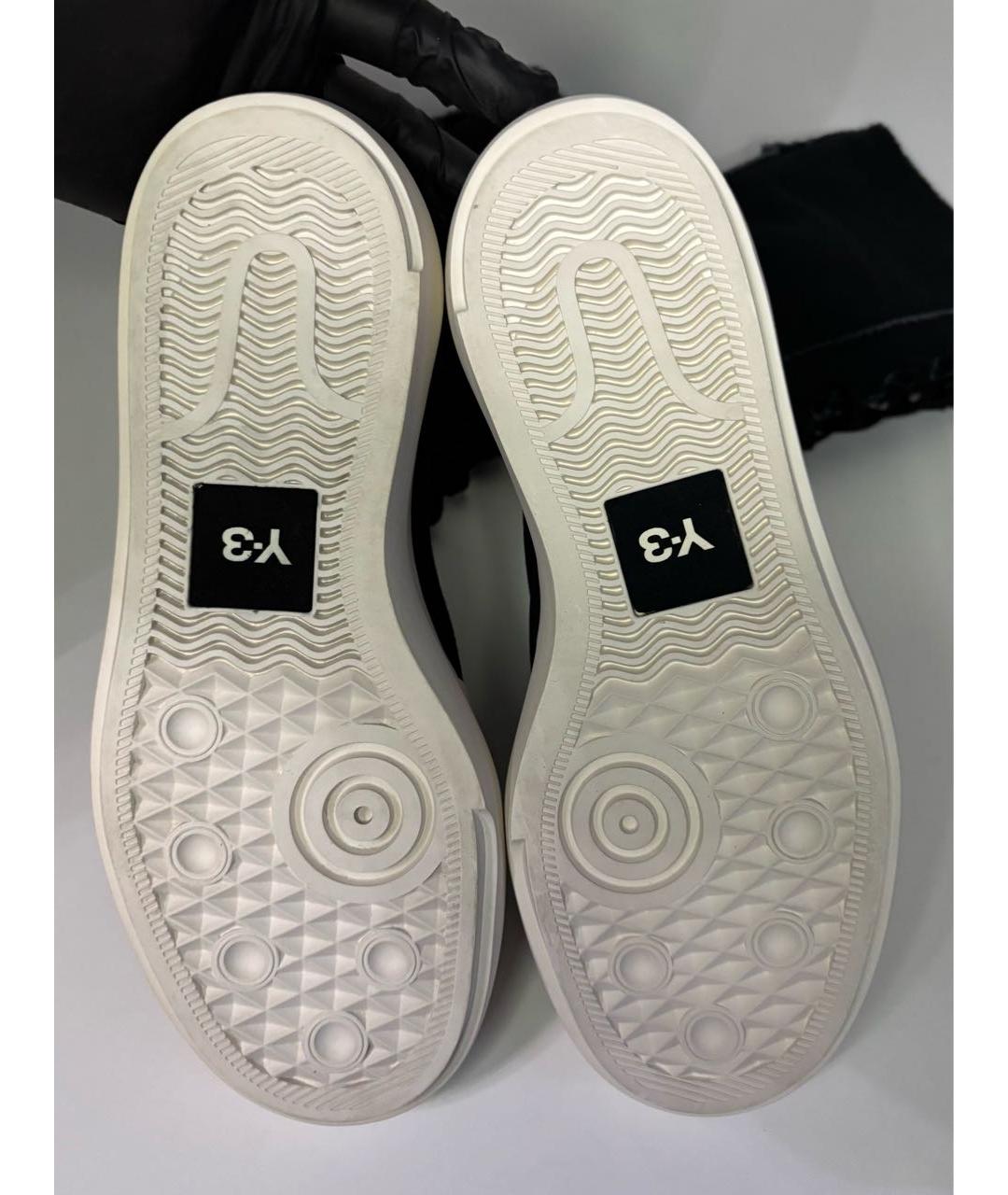 Y-3 Черные текстильные кроссовки, фото 5