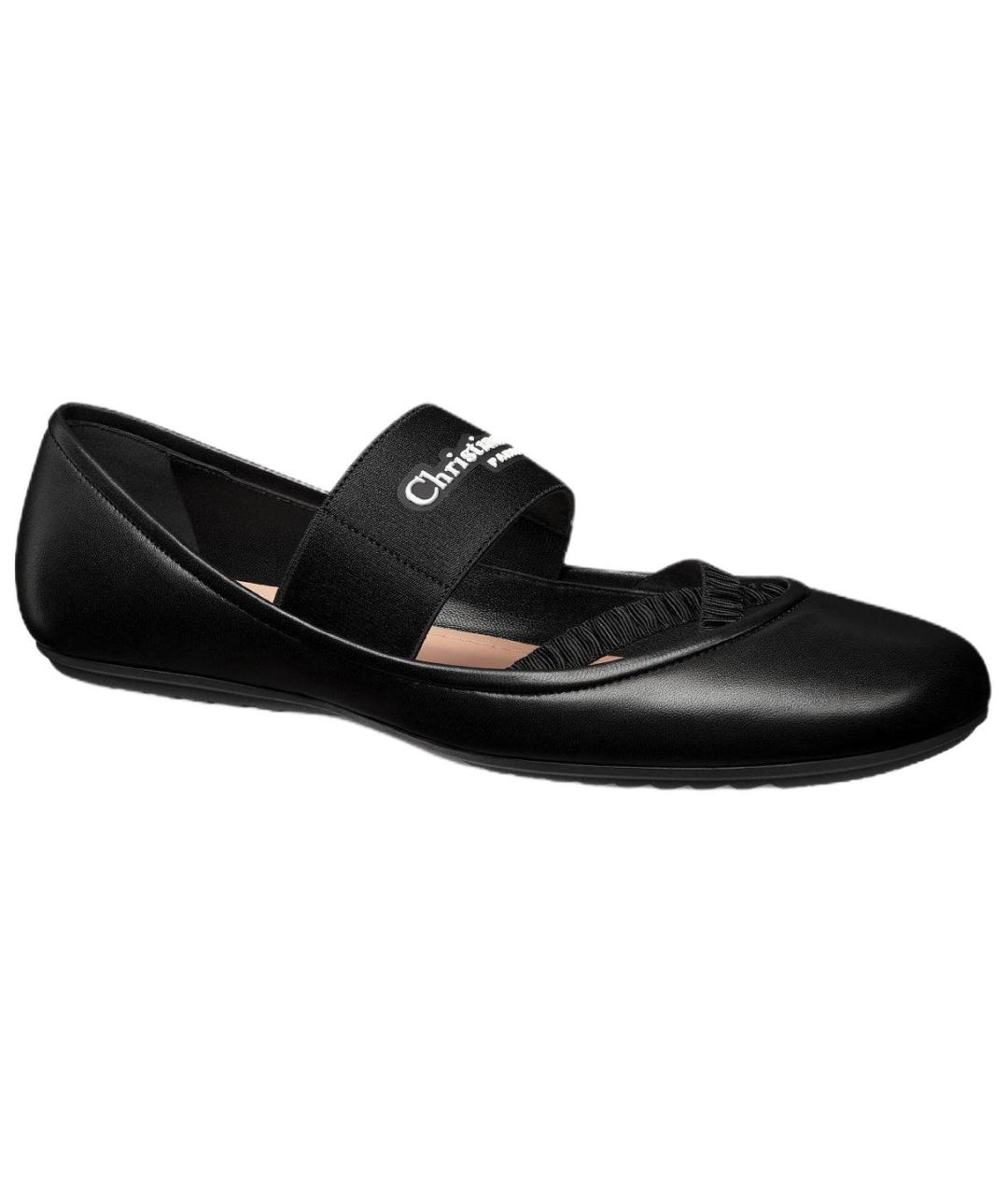 CHRISTIAN DIOR Черные кожаные туфли, фото 3